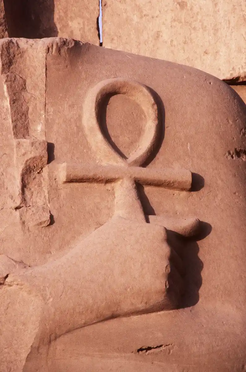 Carving of an Ankh, Egyptian symbol of life Carving of an Ankh, Egyptian symbol of life