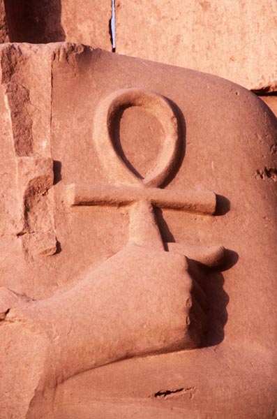 Carving of an Ankh, Egyptian symbol of life