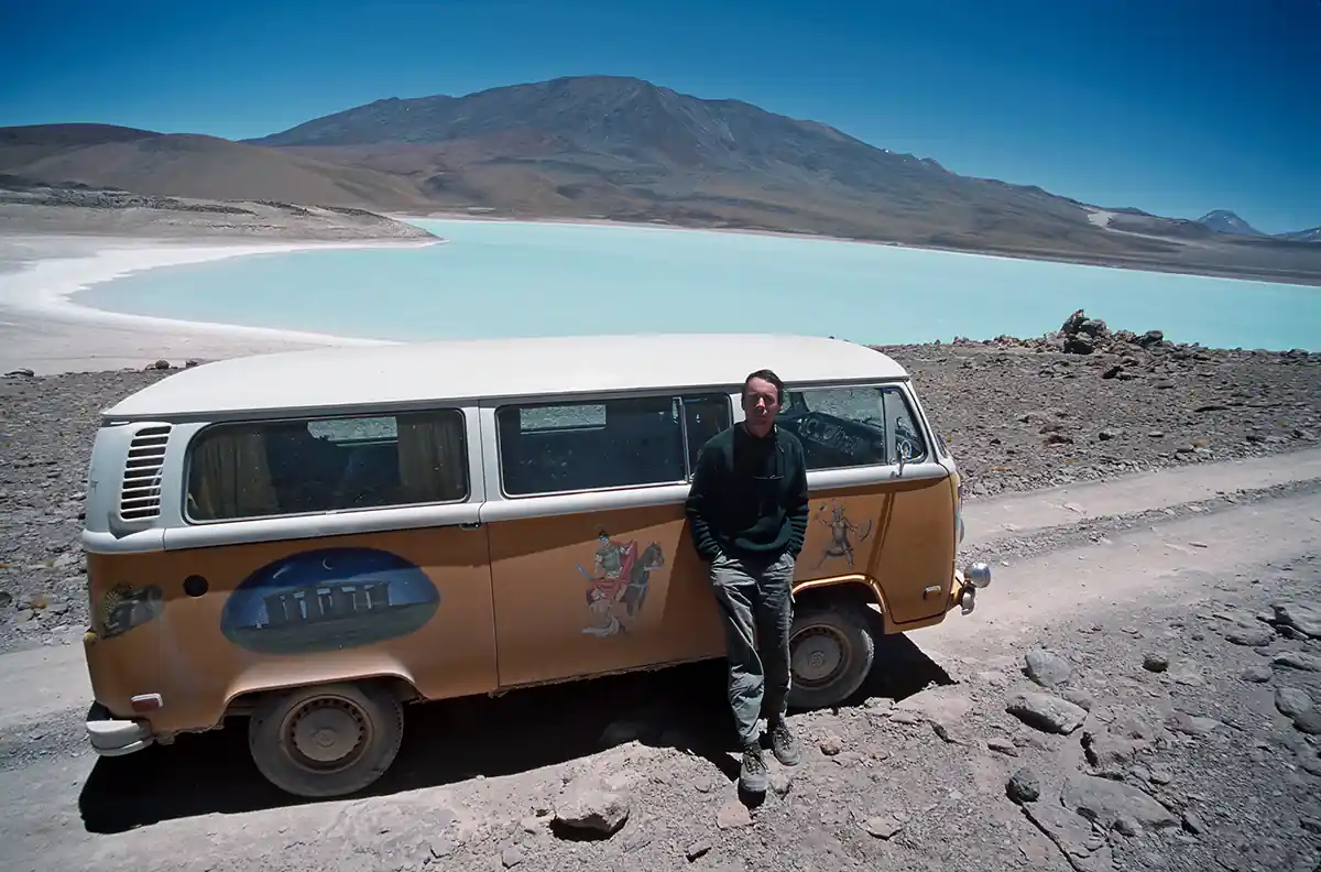 Dusty Magic Bus, Laguna Verde (above 11,000 feet), Bolivia Dusty Magic Bus, Laguna Verde (above 11,000 feet), Bolivia