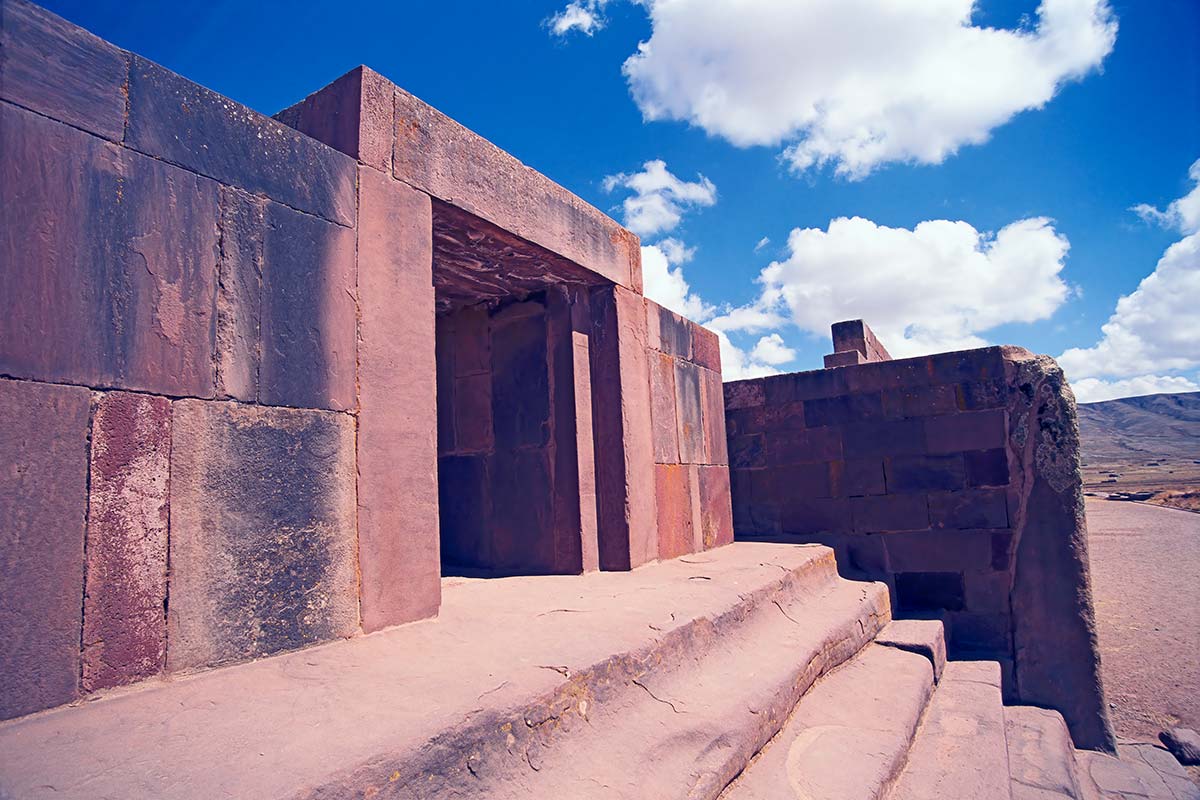 Entrance to Kalasasaya temple, Tiahuanaco, Bolivia