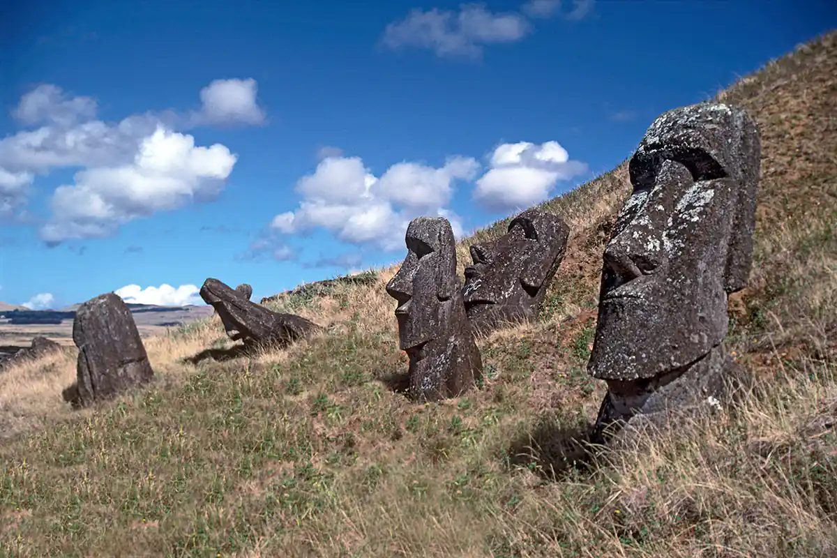 The Moai statues of Easter Island (Rapa Nui)