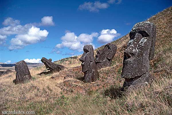 The Moai statues of Easter Island (Rapa Nui)