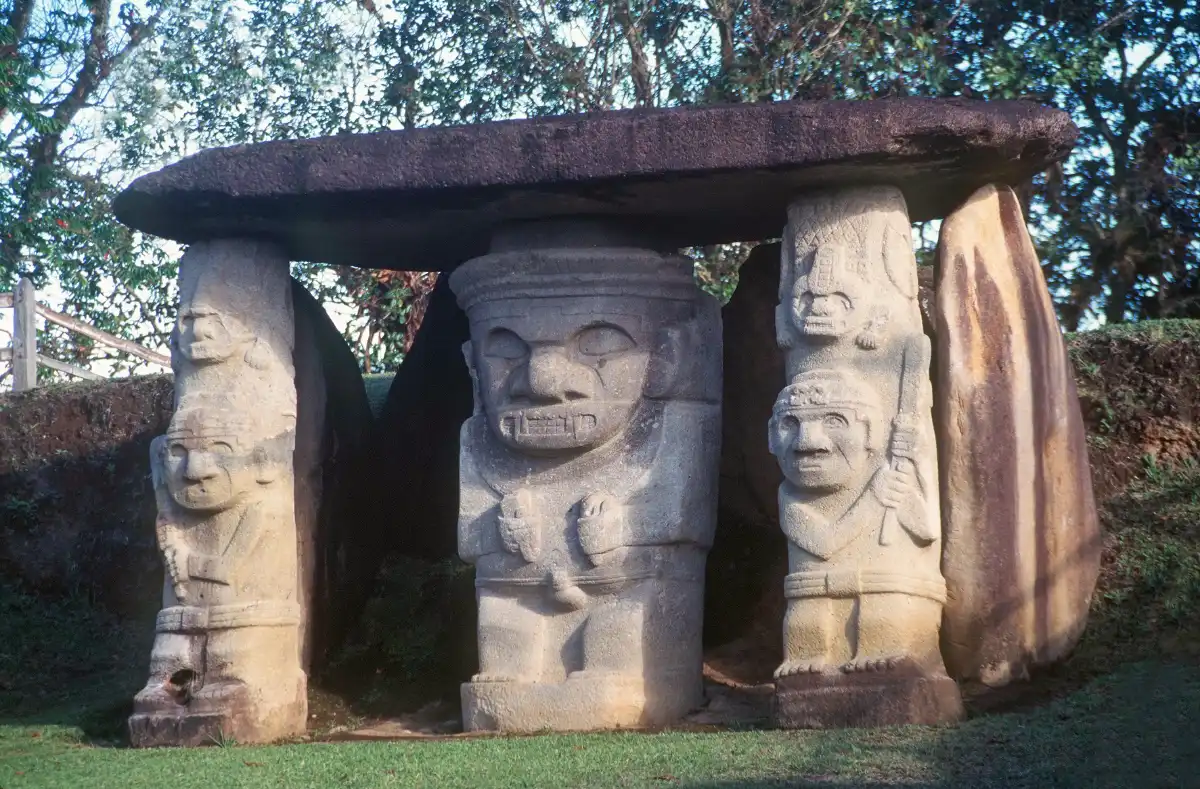 Stone statues at San Augustin, Colombia