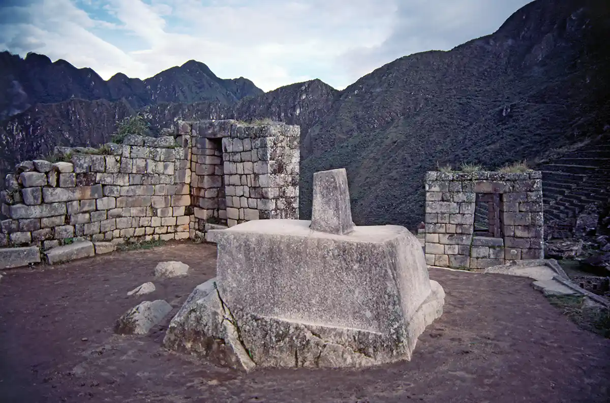The Intihuatana stone, Machu Picchu The Intihuatana stone, Machu Picchu