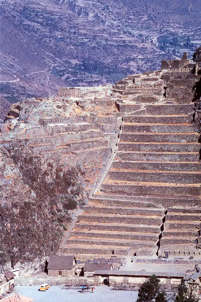 Inca terraces at pre-Inca site of Ollantaytambo Inca terraces at pre-Inca site of Ollantaytambo