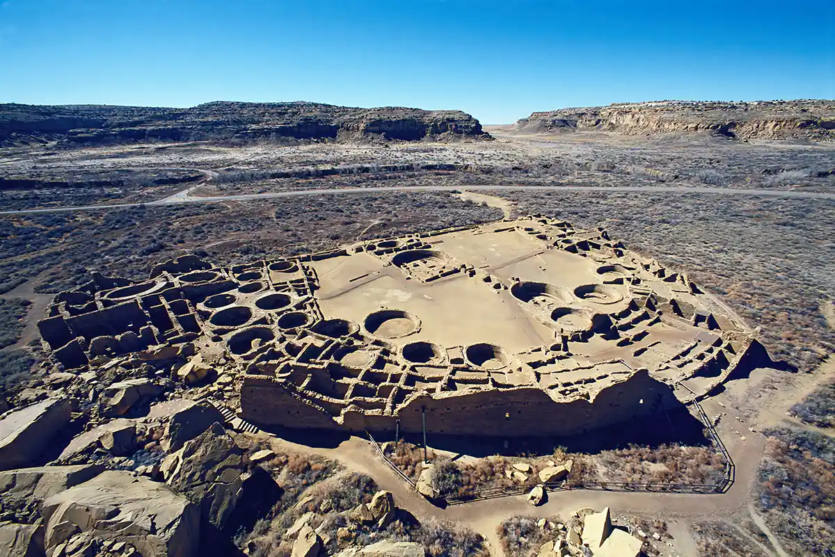 Pueblo Bonito ruins, Chaco Canyon, New Mexico