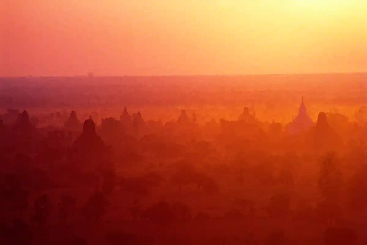 Sunrise over the temples of Bagan, Myanmar (Burma) Sunrise over the temples of Bagan, Myanmar (Burma)