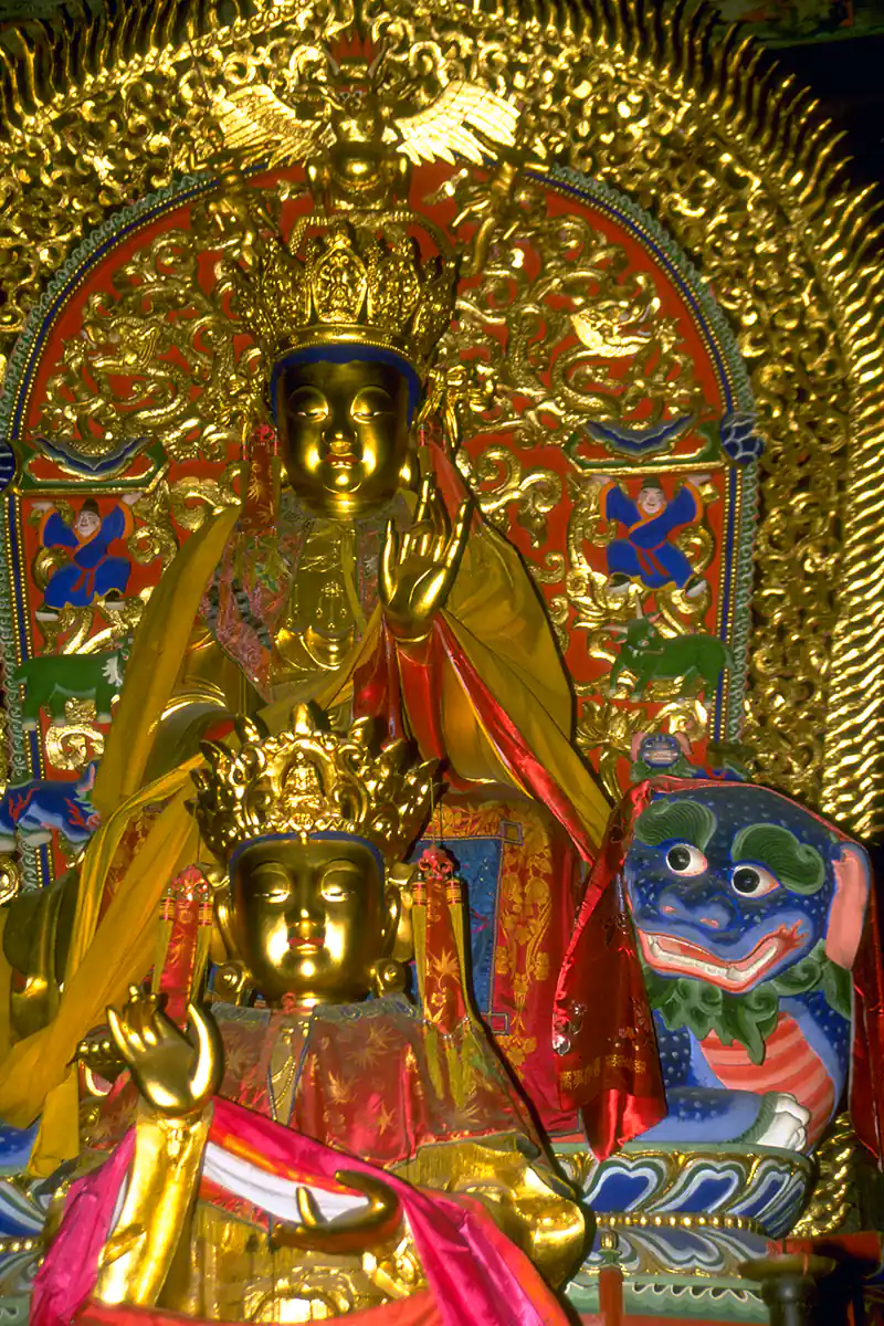 Statue of Bodhisattva Manjushri, Wu Tan Shan, China Statue of Bodhisattva Manjushri, Wu Tan Shan, China