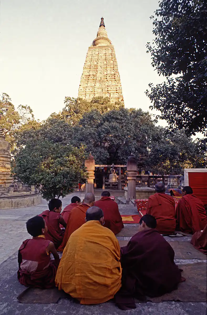 Buddhist monks at Bodh Gaya Buddhist monks at Bodh Gaya