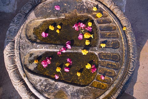 Impression of Buddha feet, Bodh Gaya