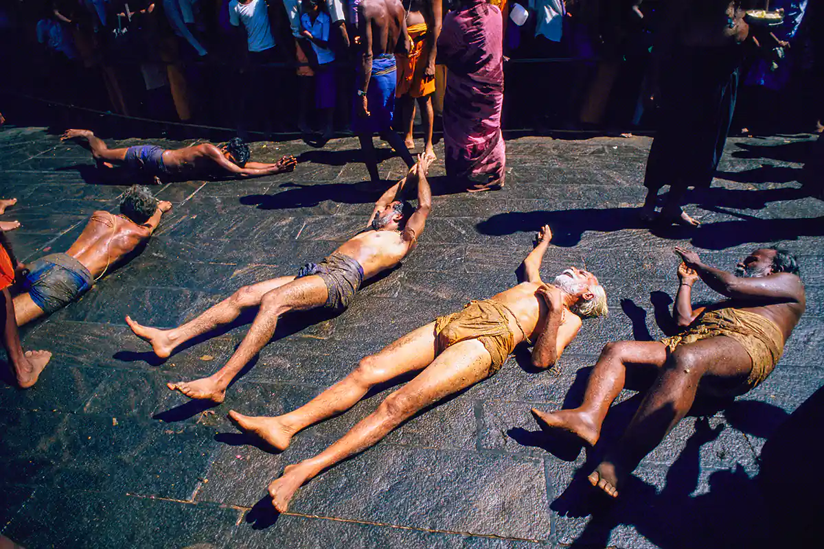 Shayana Pradikshanam devotional practice of pilgrims at Sabarimala