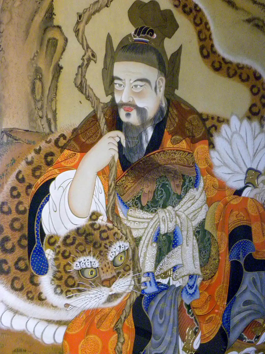 Painting of Sanshin Mountain-spirit at Jiri-san Hwaeom-sa Monastery Painting of Sanshin Mountain-spirit at Jiri-san Hwaeom-sa Monastery