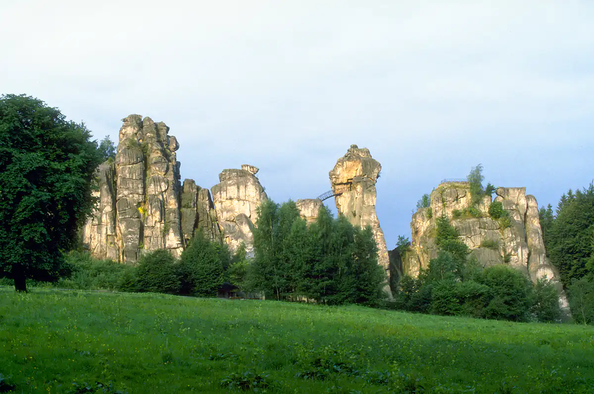 Panorama of Externsteine rocks, Germany Panorama of Externsteine rocks, Germany
