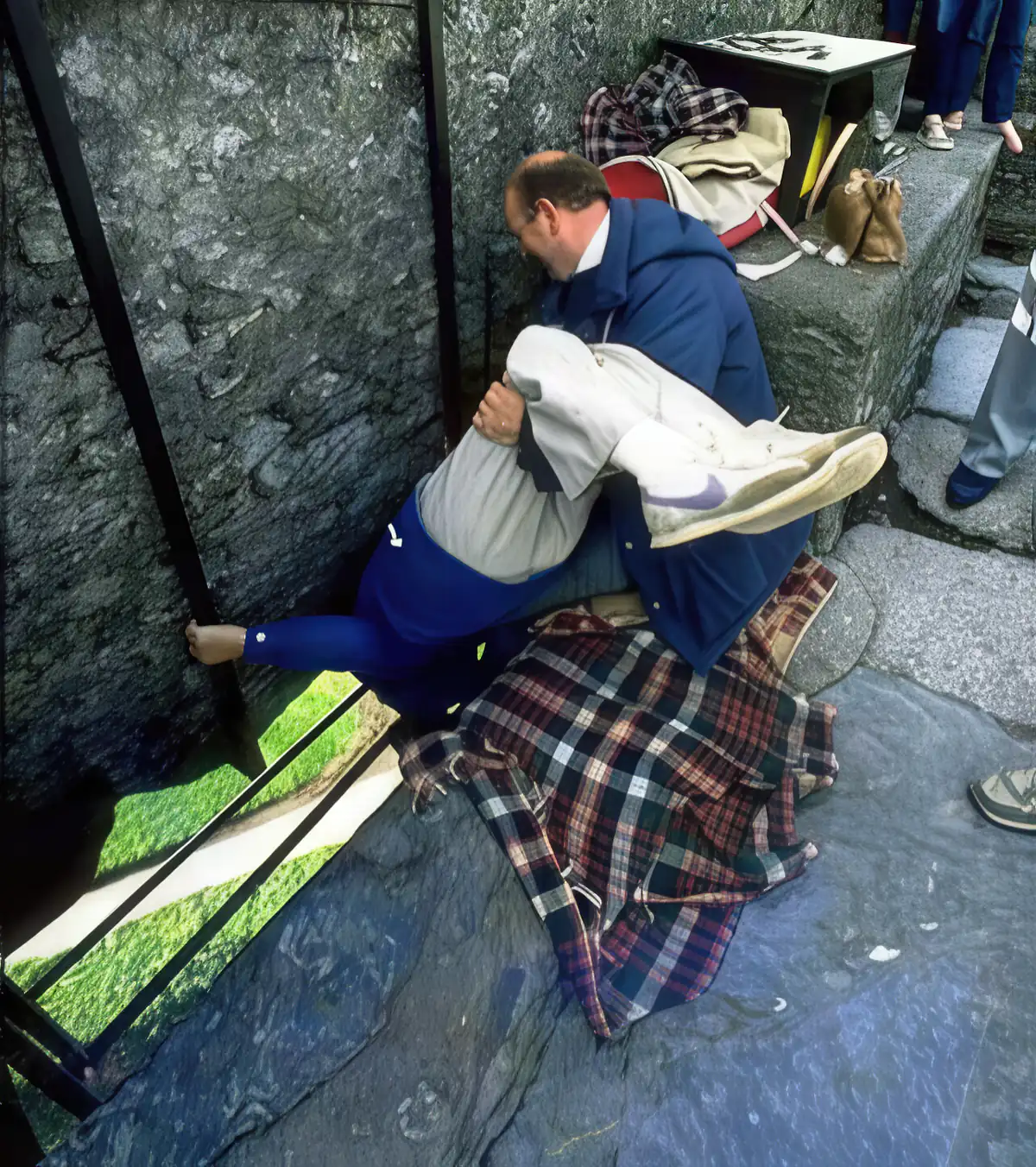 Kissing the Blarney Stone, Cork, Ireland