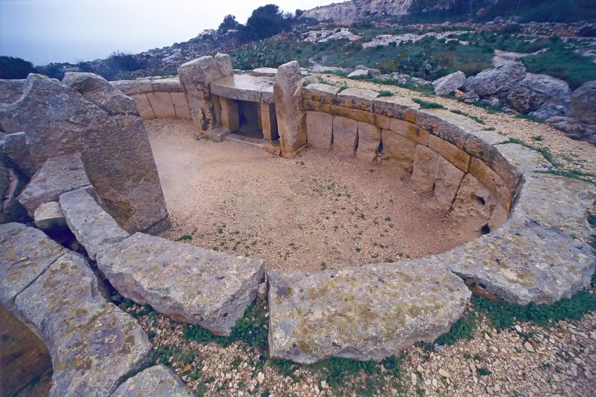 Neolithic temple of Mnajdra, Island of Malta Neolithic temple of Mnajdra, Island of Malta