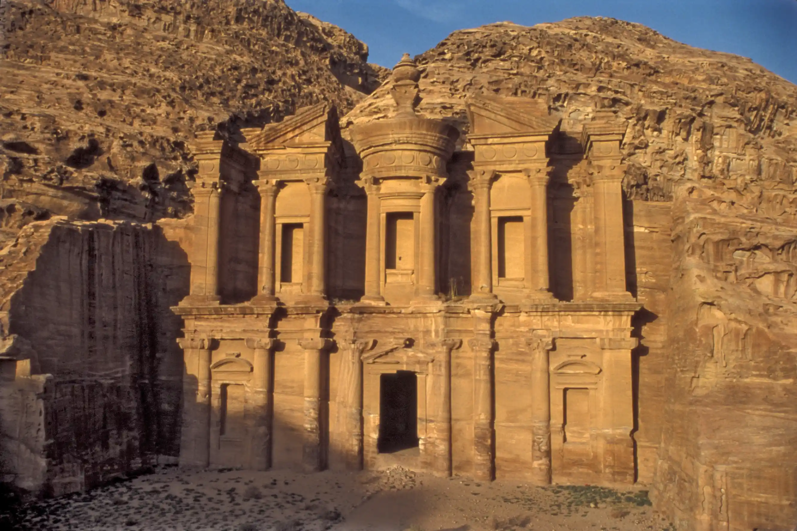 Detail of El Deir, Nabataean temple Detail of El Deir, Nabataean temple