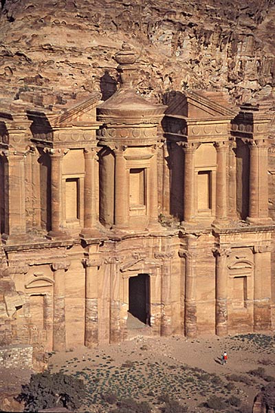 Detail of El Deir, Nabataean temple