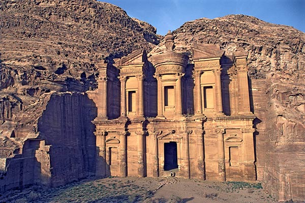 Detail of El Deir, Nabataean temple