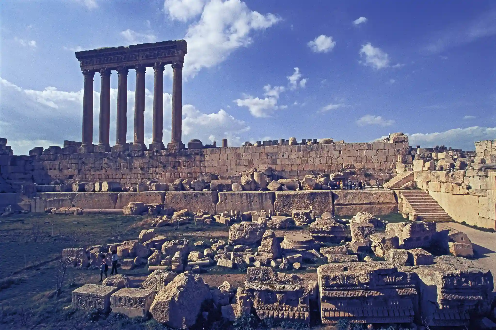 Roman structures atop massive pre-Roman stones of Baalbek Roman structures atop massive pre-Roman stones of Baalbek