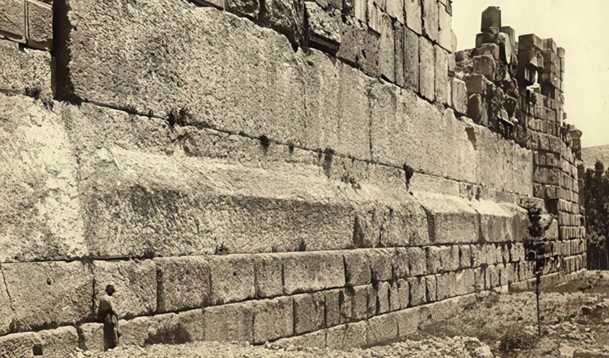 Great foundation stones at Baalbek Great foundation stones at Baalbek