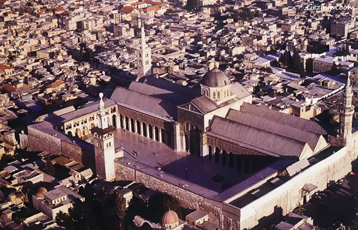 The Great Mosque, Damascus from the air The Great Mosque, Damascus from the air