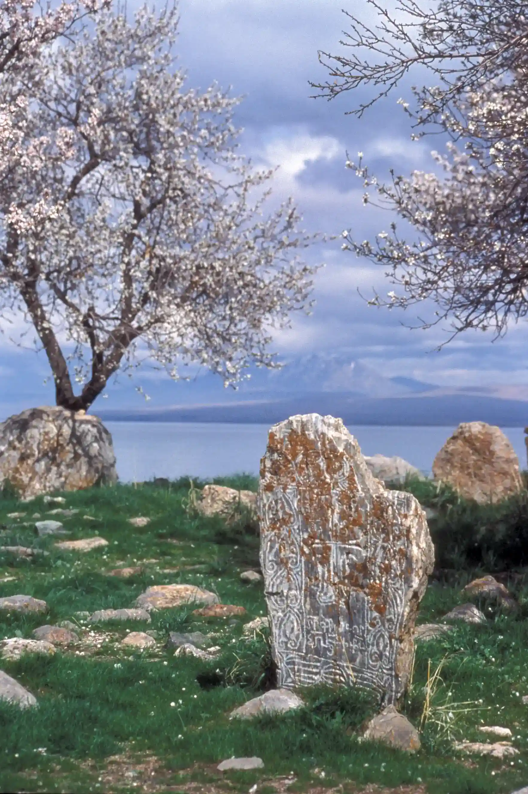 Ancient carving of Armenian cross, Akdamar Island, Lake Van Ancient carving of Armenian cross, Akdamar Island, Lake Van