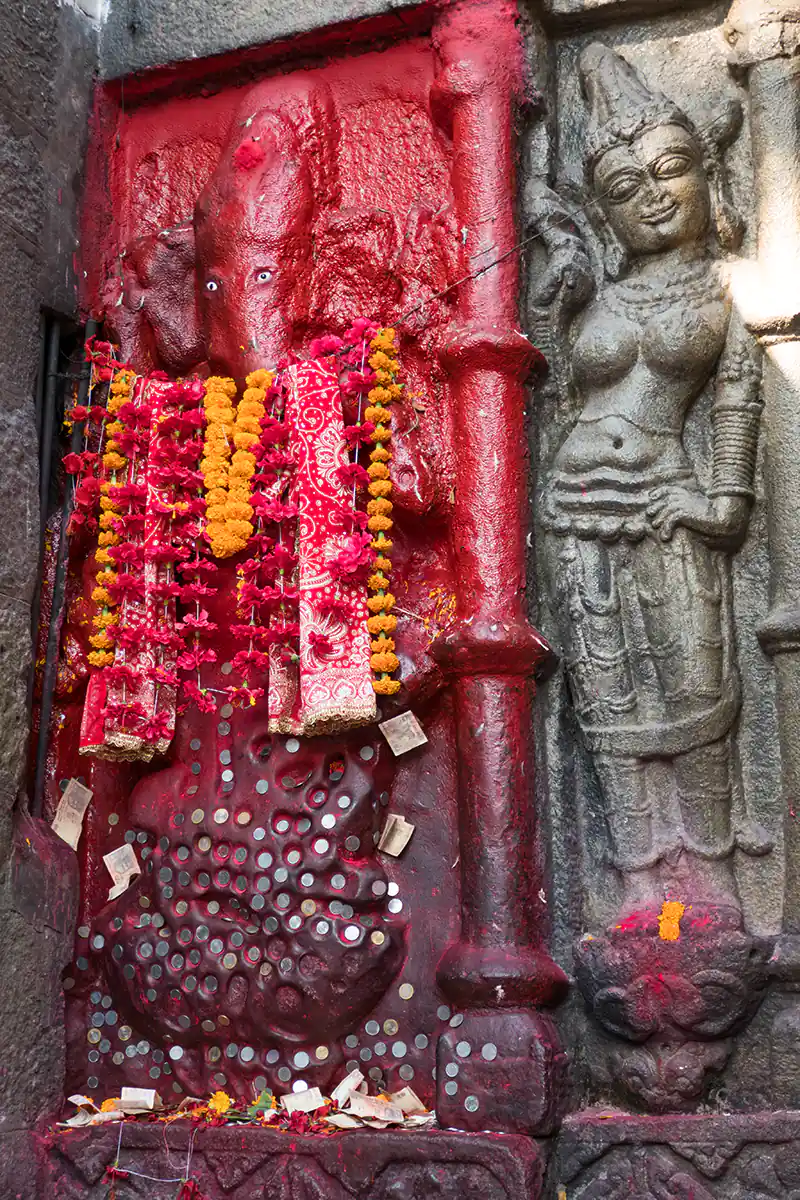 Bas-relief sculpture of Ganesh and Shakti, Kamakhya Temple Bas-relief sculpture of Ganesh and Shakti, Kamakhya Temple