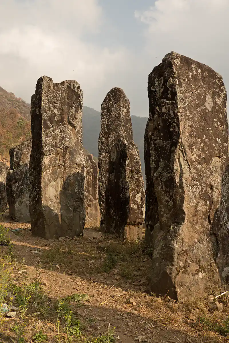 The standing stones of Willong Khullen, Manipur, India The standing stones of Willong Khullen, Manipur, India