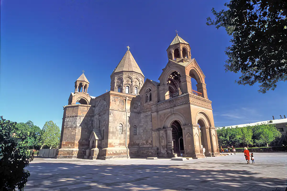 The great church of Echmiadzin, near Yerevan The great church of Echmiadzin, near Yerevan