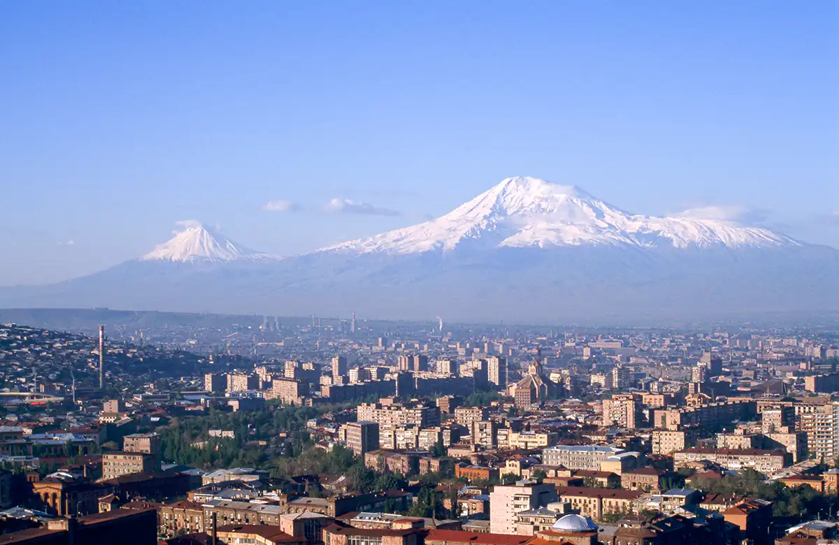 Mt. Ararat from the city of Yerevan Mt. Ararat from the city of Yerevan