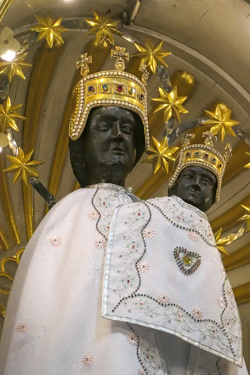Church of Our Lady of Bistrica, Marija Bistrica. Main altar with icon of Black Madonna. Church of Our Lady of Bistrica, Marija Bistrica. Main altar with icon of Black Madonna.