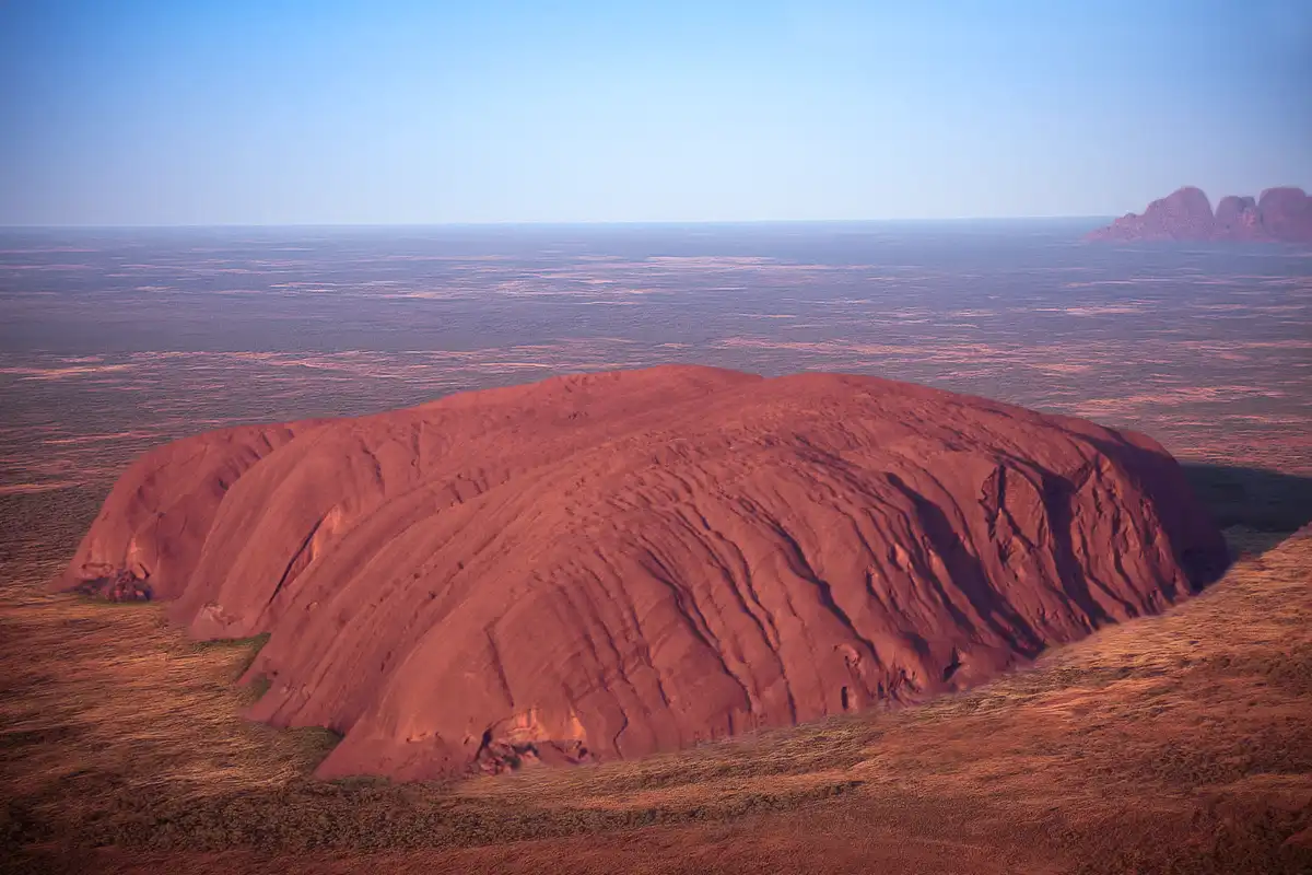 Uluru (Ayers Rock) with Kata Tjuta (The Olgas) in the distance, Australia